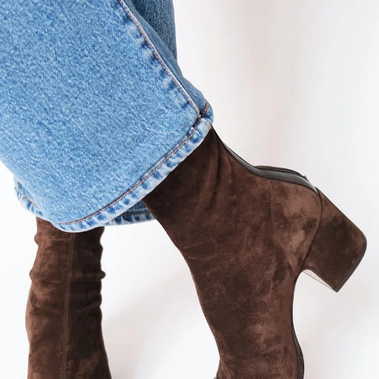 Vera | Botas de tacón con punta cuadrada
