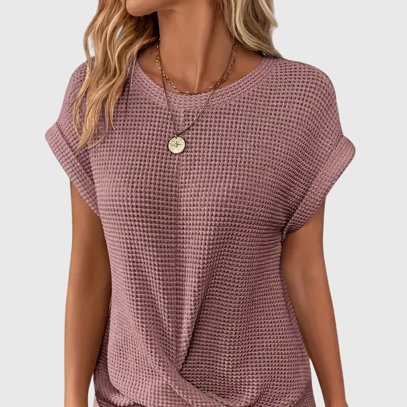 Isa | Blusa Elegante con Cuello Redondo
