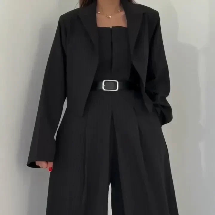 Lidia | Conjunto de Bustier + Chaqueta para Damas – Estilo Elegante y Moderno