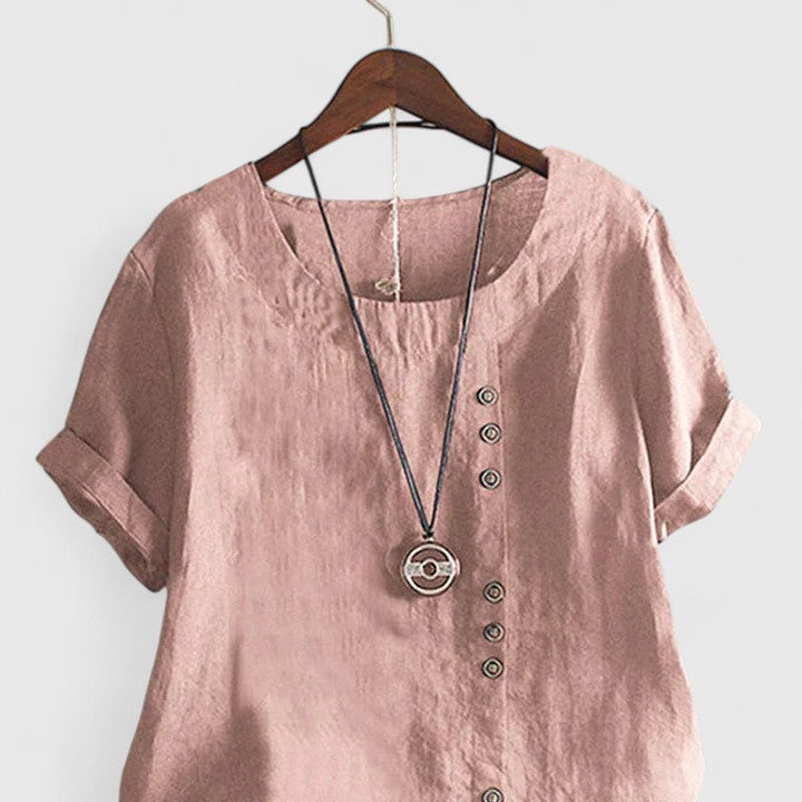 Elisavie | Blusa Cómoda de Manga Corta