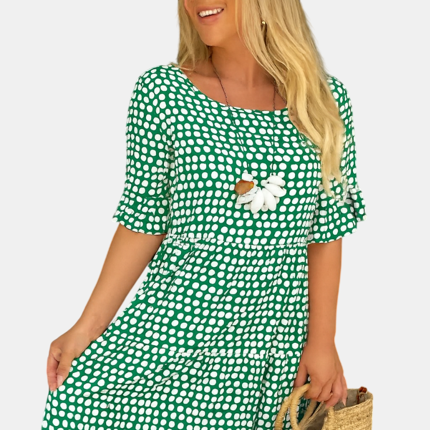 Iris | Vestido Midi de Manga Corta