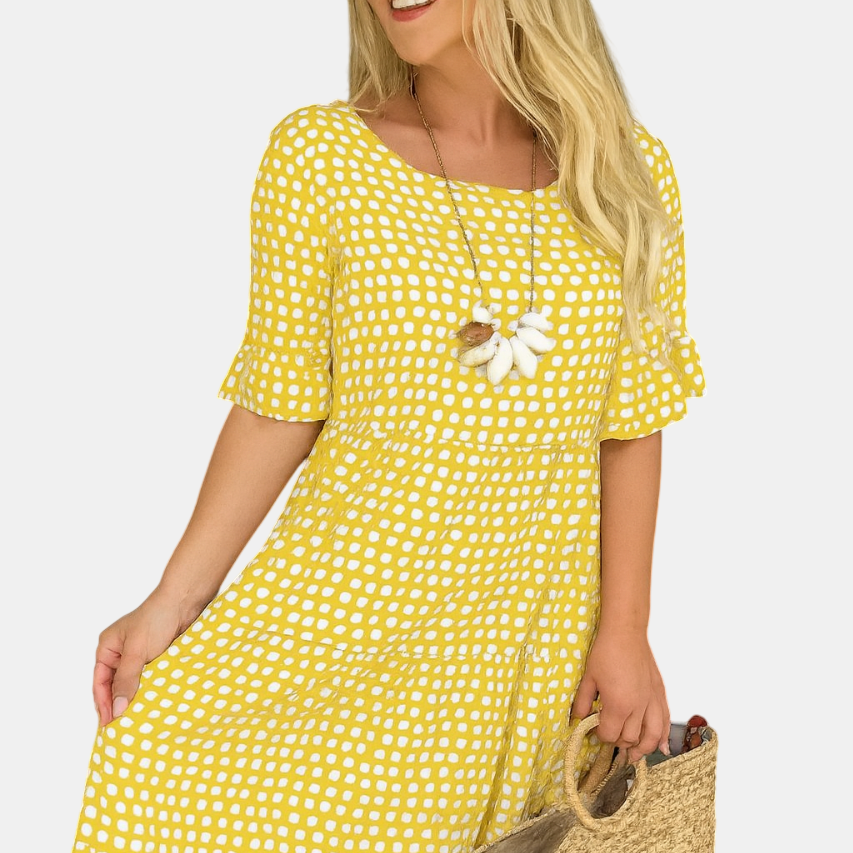 Iris | Vestido Midi de Manga Corta