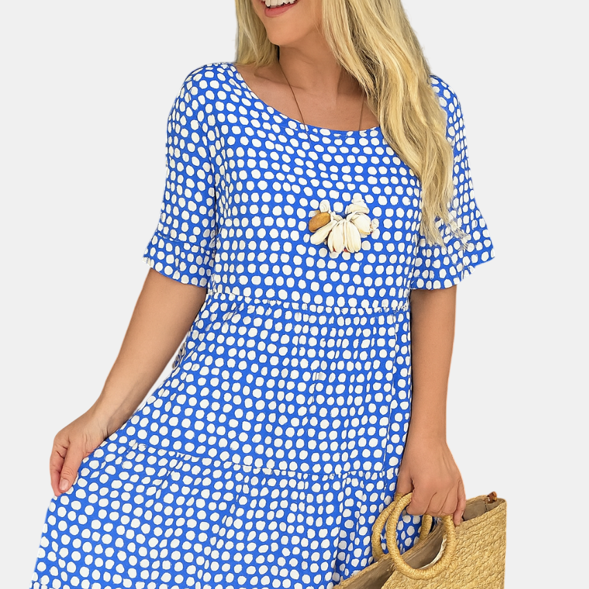 Iris | Vestido Midi de Manga Corta