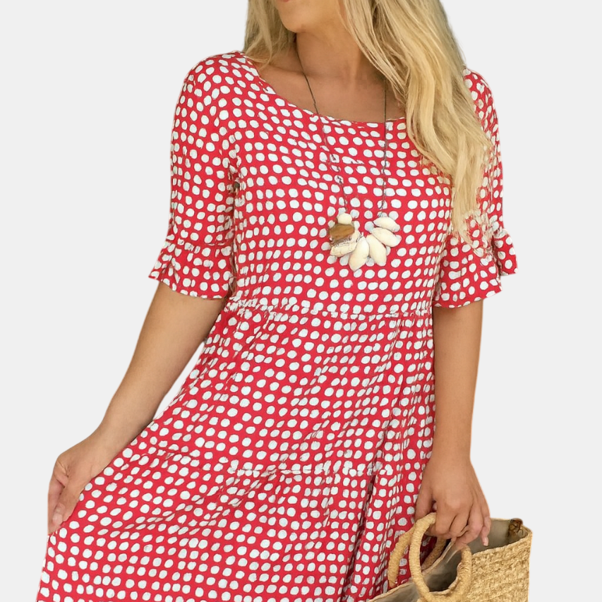Iris | Vestido Midi de Manga Corta