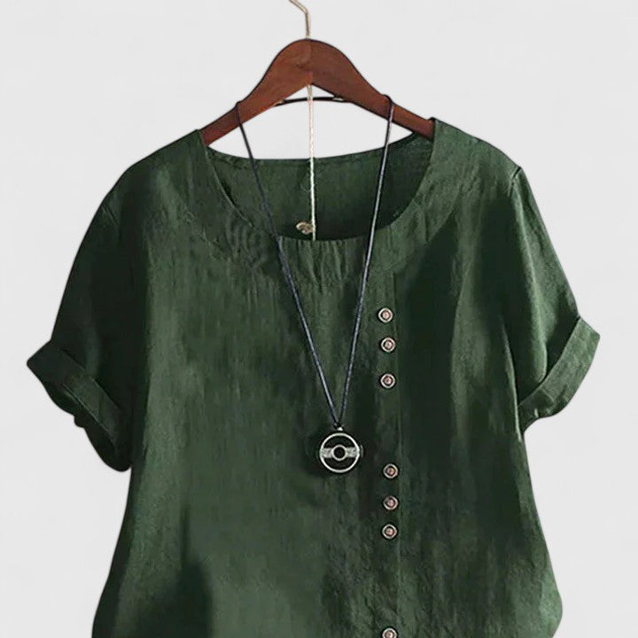 Elisavie | Blusa Cómoda de Manga Corta