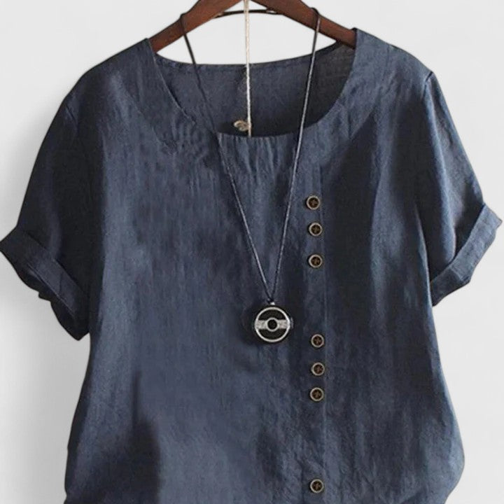 Elisavie | Blusa Cómoda de Manga Corta