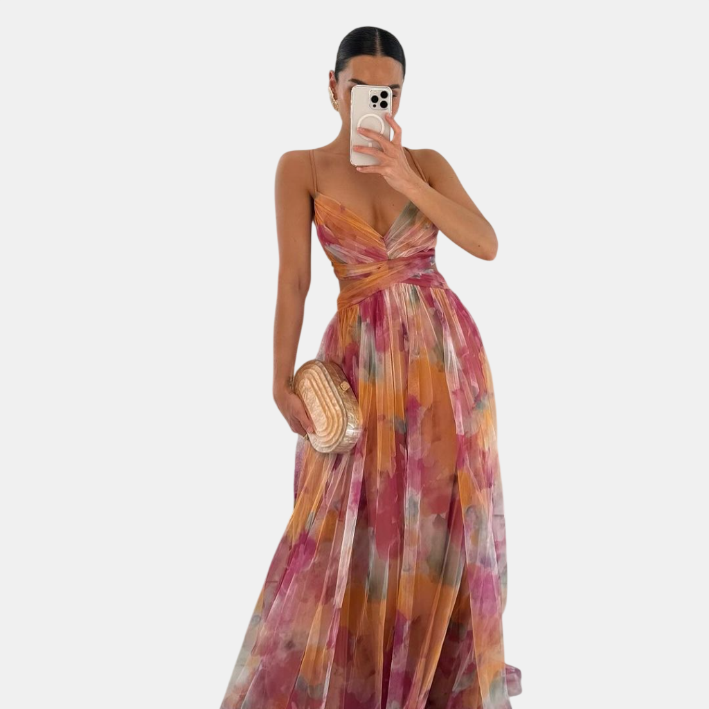 Giselle | Vestido Maxi Floral Elegante