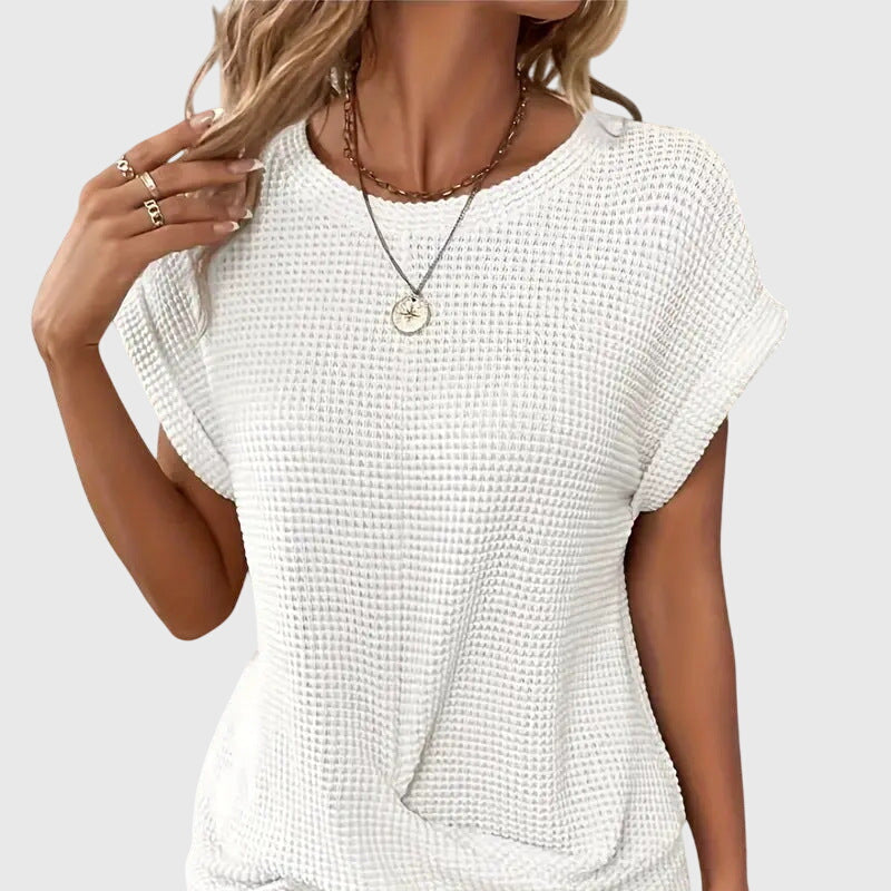 Isa | Blusa Elegante con Cuello Redondo