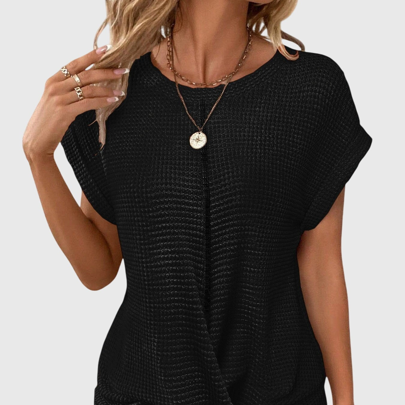 Isa | Blusa Elegante con Cuello Redondo