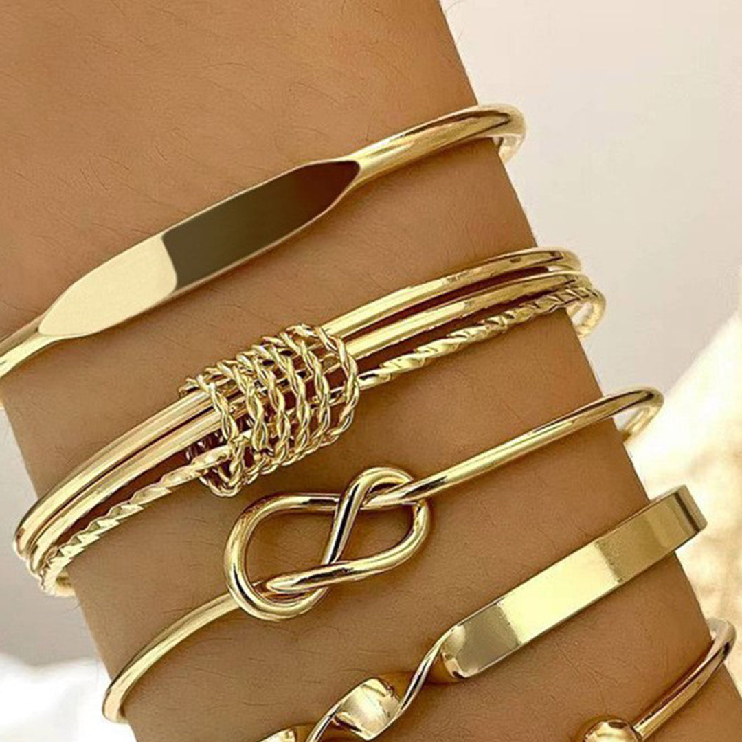Pulsera de Cadena Geométrica Abierta