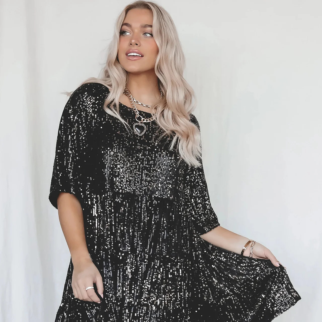 Lilia™ | Elegante vestido de fiesta suelto con lentejuelas