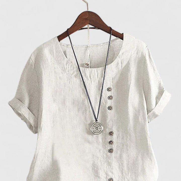 Elisavie | Blusa Cómoda de Manga Corta