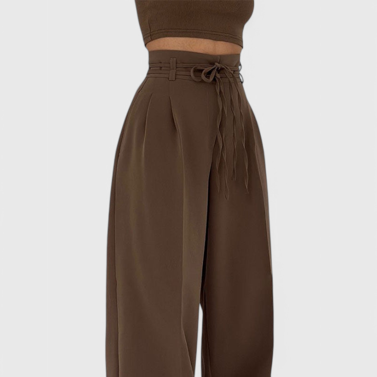 Sophie | Pantalones de pierna ancha con cordones