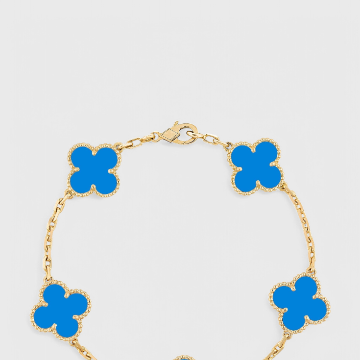 Pulsera con Motivo de Trébol y Elegancia Baño de Oro