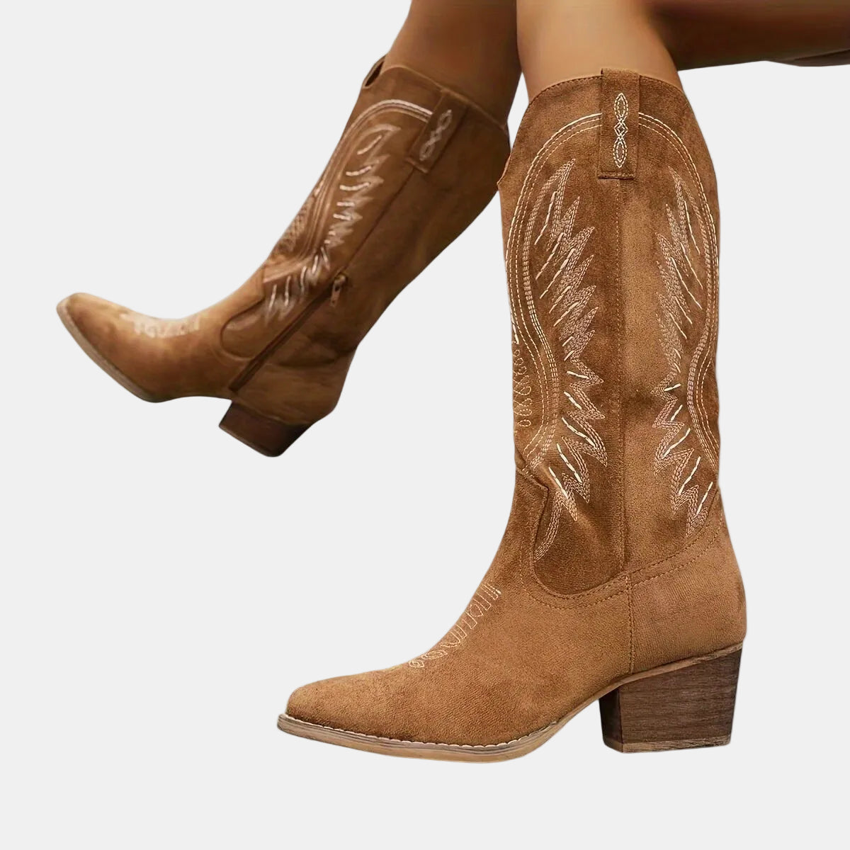 Valentina | Botas Vaqueras Con Tacón Bloque Estable Y Cómodo