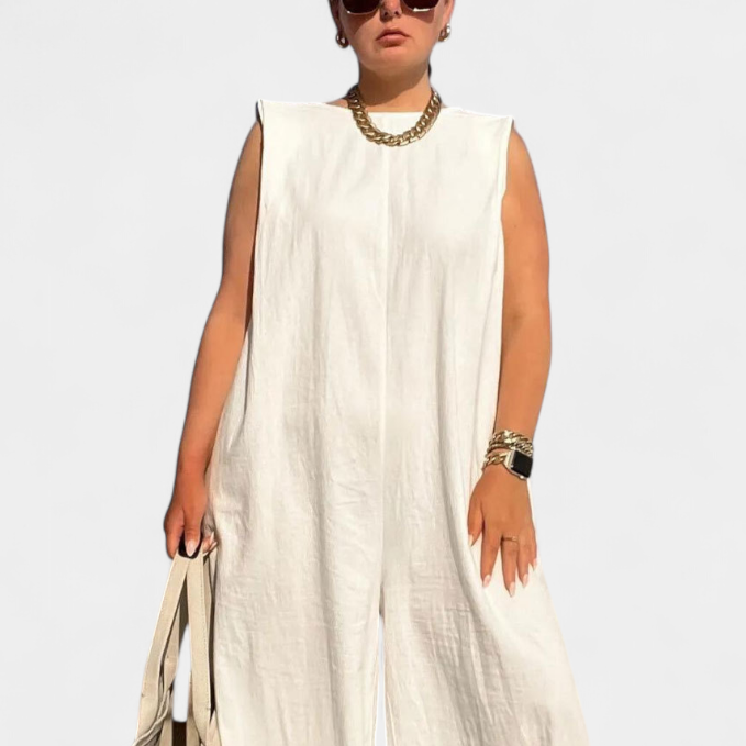 Airla | Mono Oversize sin Mangas de Pierna Ancha
