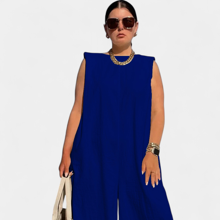 Airla | Mono Oversize sin Mangas de Pierna Ancha