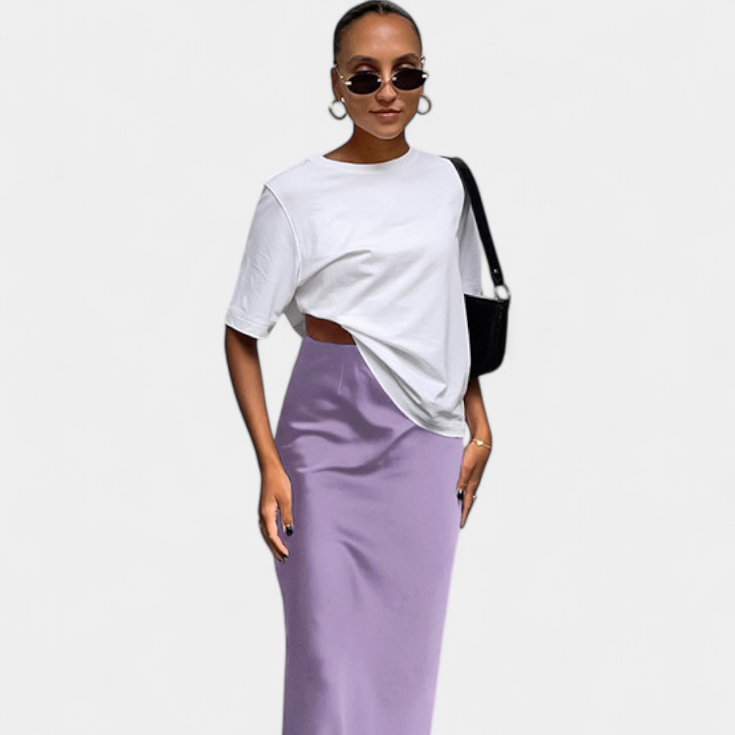 Fable | Falda Maxi Utility de Diseño Liso y Estilo Pulido