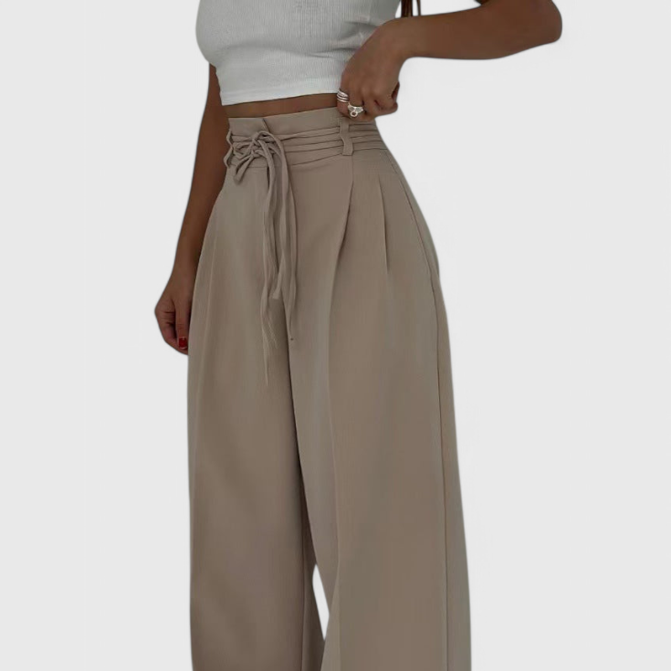 Sophie | Pantalones de pierna ancha con cordones