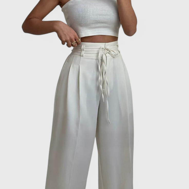 Sophie | Pantalones de pierna ancha con cordones