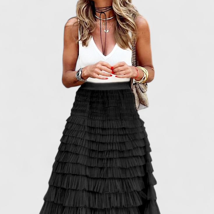 Capucine | Falda Larga de Tul Vintage