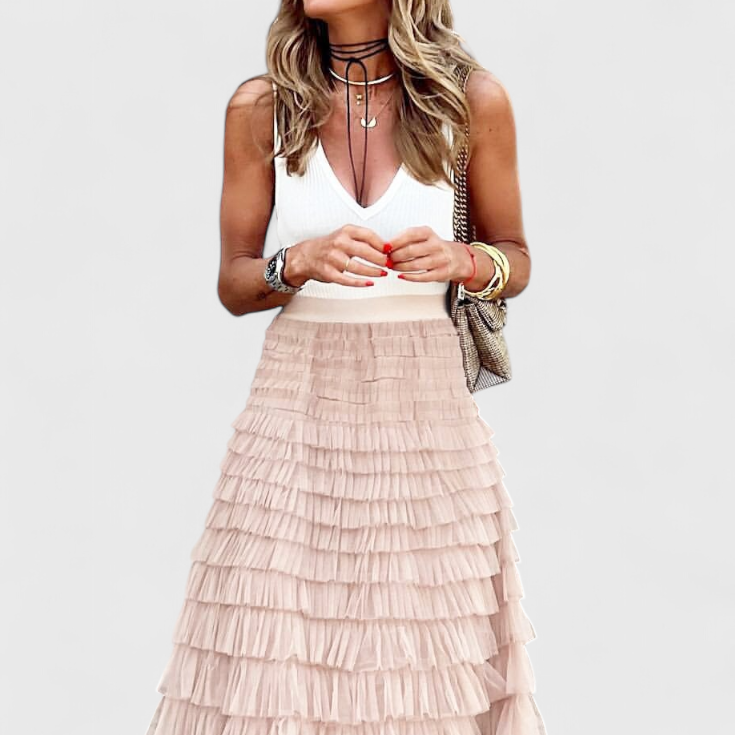 Capucine | Falda Larga de Tul Vintage