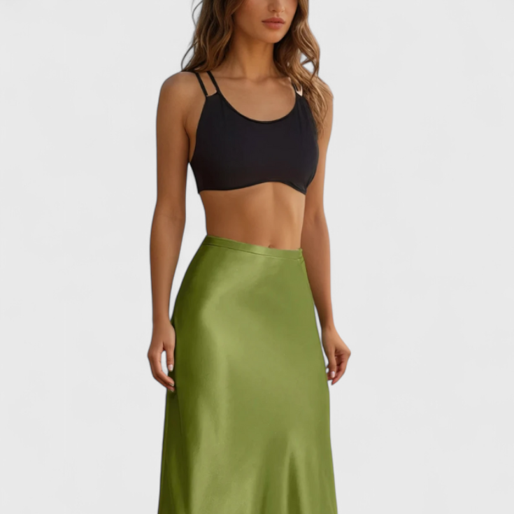 Maxima | Falda Midi con Cintura Alta