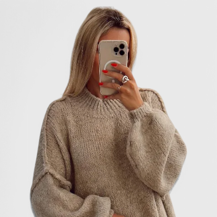 Cassia | Jersey de Punto Oversized con Mangas Globo