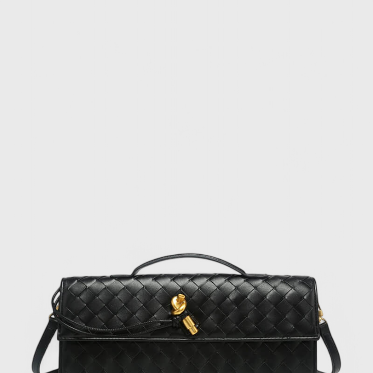 Melanie | Clutch con Detalle de Nudo Dorado