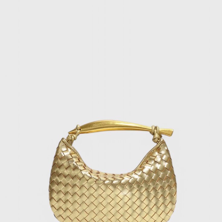 Gerda | Bolso Woven con Asa Dorada