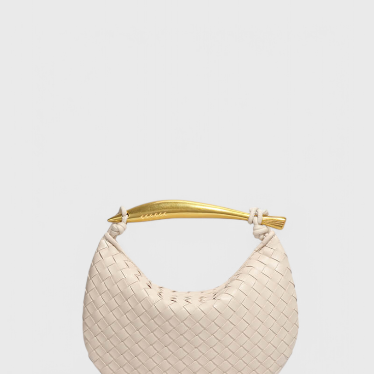 Gerda | Bolso Woven con Asa Dorada