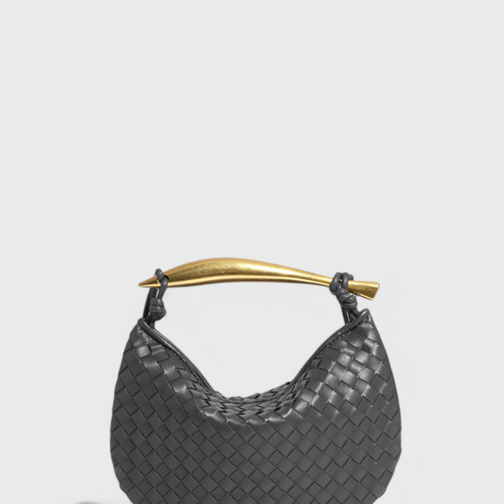 Gerda | Bolso Woven con Asa Dorada