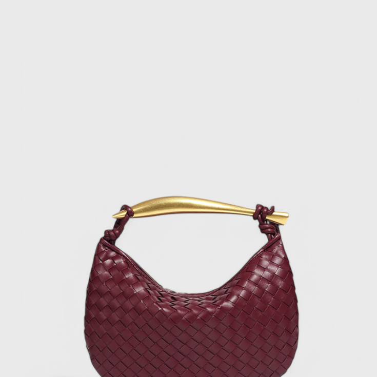 Gerda | Bolso Woven con Asa Dorada