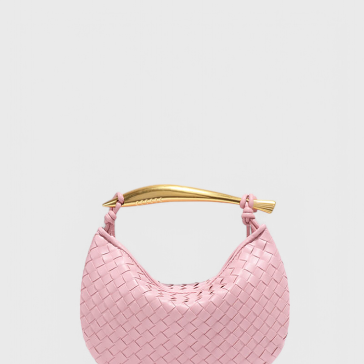 Gerda | Bolso Woven con Asa Dorada