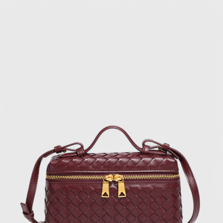 Milla | Bolso Mini Woven con Accesorios Dorados
