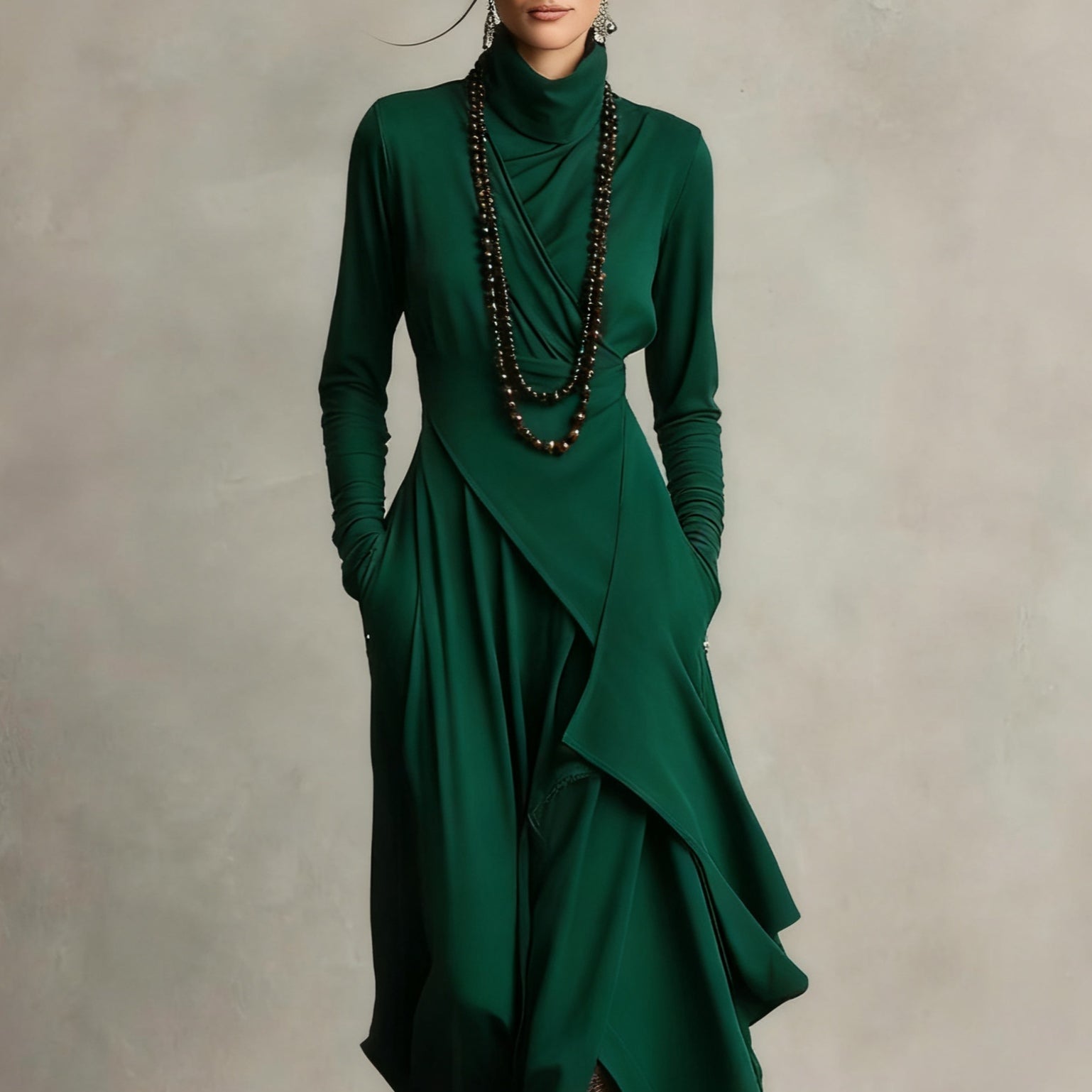 Malva | Vestido Maxi de Cuello Alto