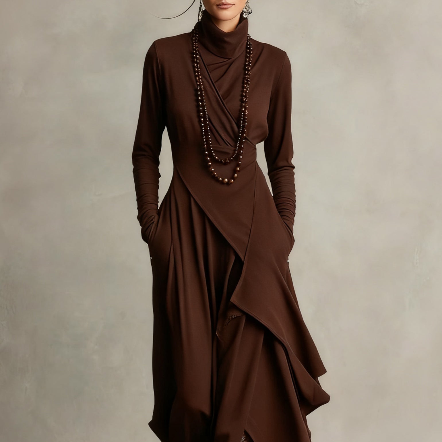 Malva | Vestido Maxi de Cuello Alto