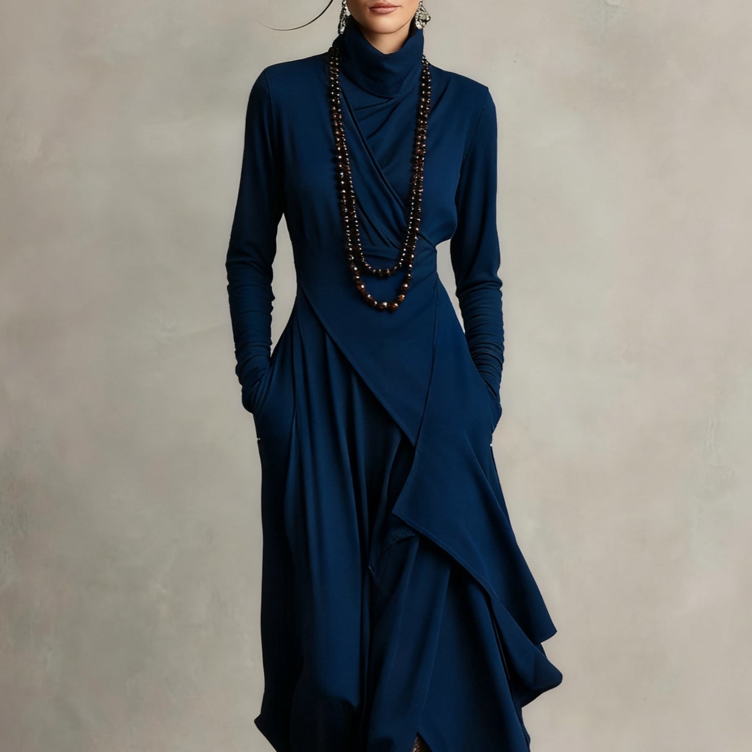 Malva | Vestido Maxi de Cuello Alto