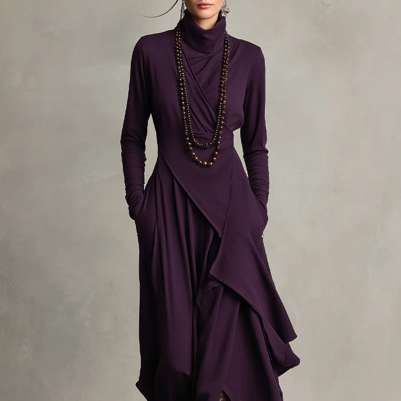 Malva | Vestido Maxi de Cuello Alto