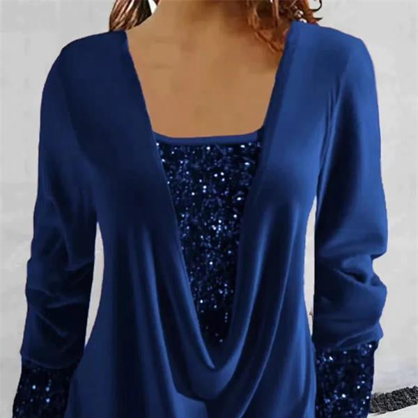 Arla™ | Blusa moderna con capa de lentejuelas