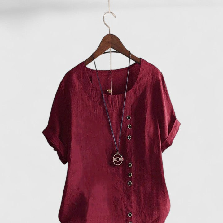 Elisavie | Blusa Cómoda de Manga Corta
