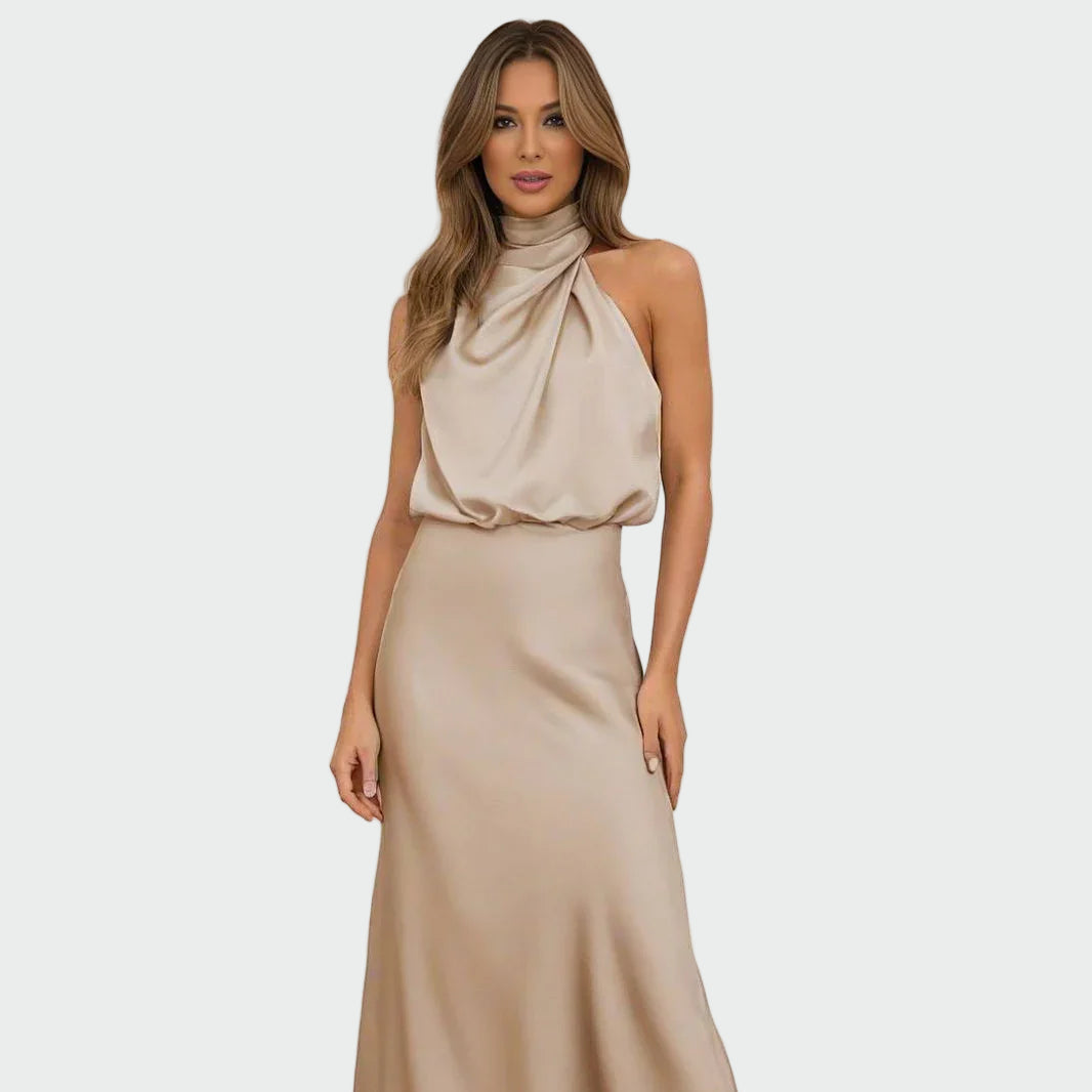 KANGANA | MAXI VESTIDO CUELLO HALTER