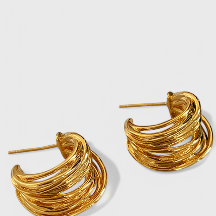 Pendientes de Aro en Forma de C