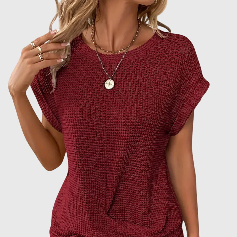 Isa | Blusa Elegante con Cuello Redondo