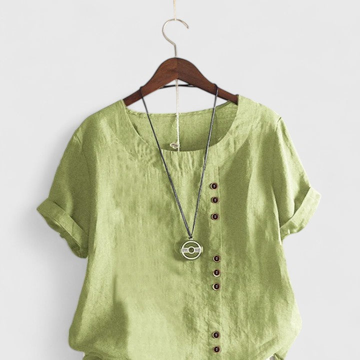 Elisavie | Blusa Cómoda de Manga Corta