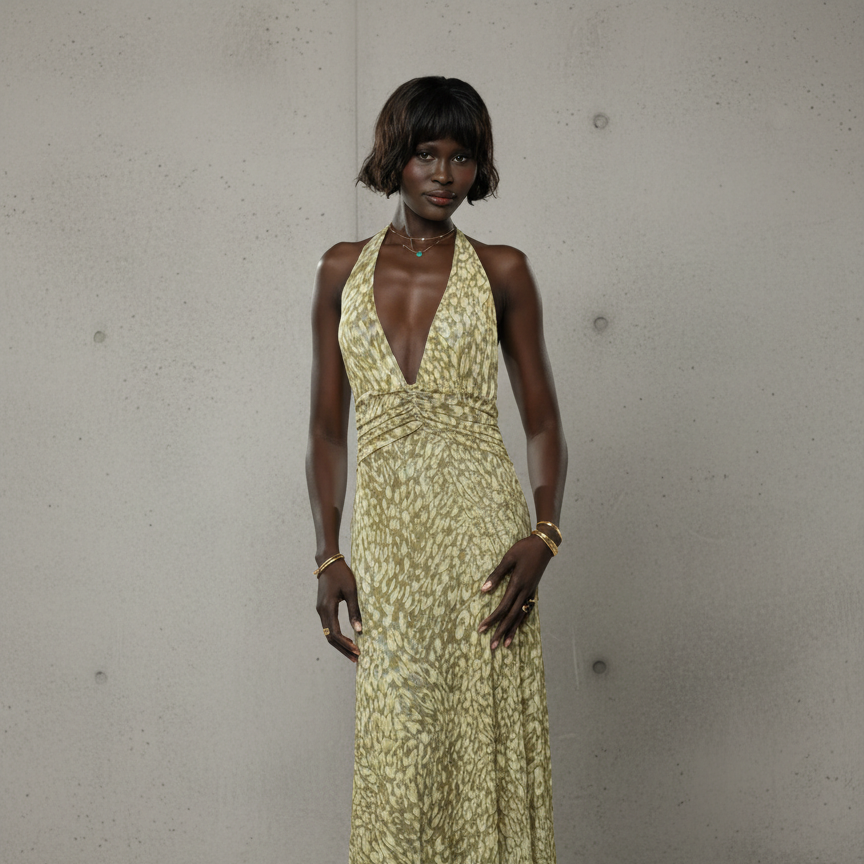 Chelsea | Vestido maxi con lazo en la espalda