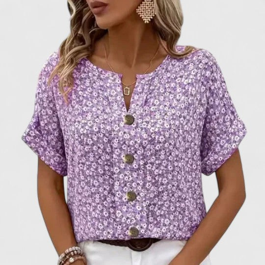 Sabine | Top Floral Elegante de Verano