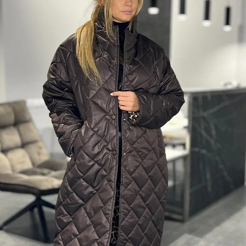 Ofira | Abrigo reversible con forro de leopardo