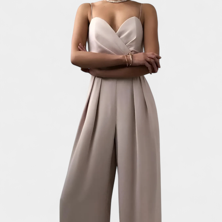 Romily | Mono Sexy con Tirantes y Pierna Ancha Elegante