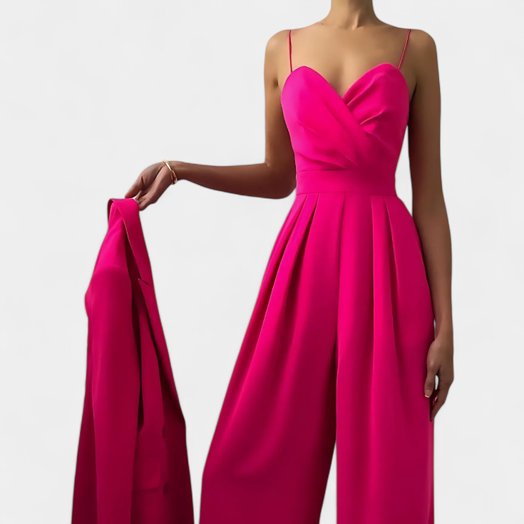 Romily | Mono Sexy con Tirantes y Pierna Ancha Elegante